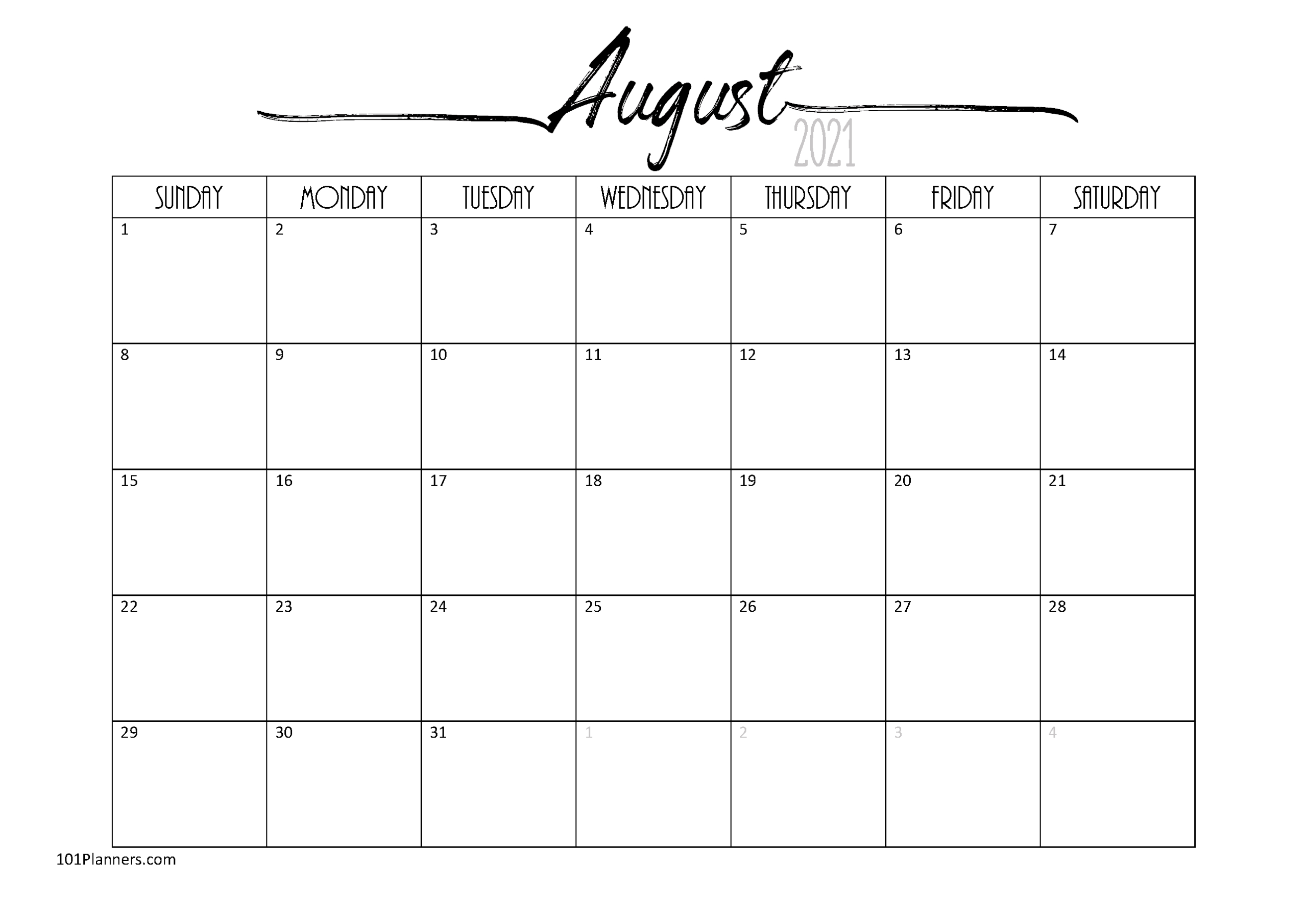 Free Printable August 2021 Calendar-Kalender August 2021 Schwangerschaft