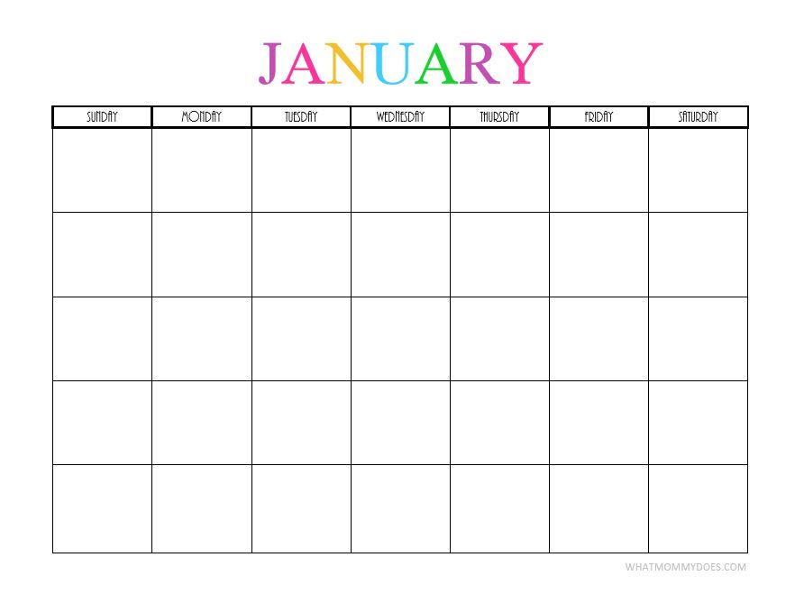 Free Printable Blank Monthly Calendars - 2020, 2021, 2022-October Calendar With Space To Write Assignments