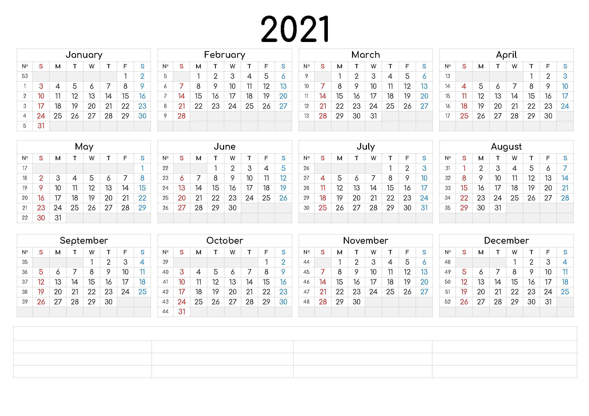 Free Printable Calendar 2021 In Pdf Word Excel Template-2021 Monthly Calendar Templates Qith Prior And Next Month