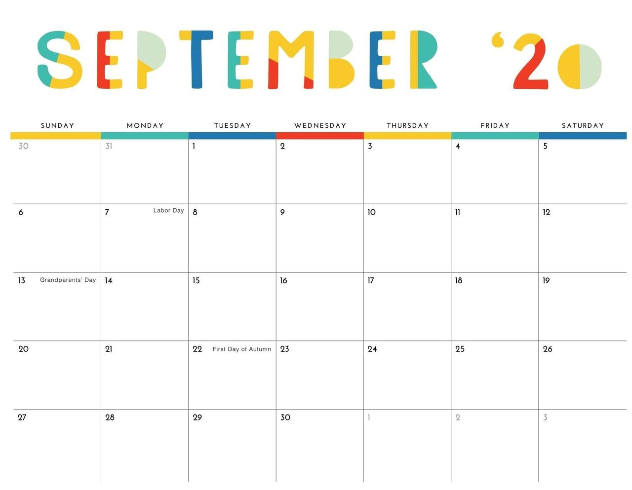Free Printable Calendar For September 2020 Blank Template-Daily Holiday Calendar September 2021