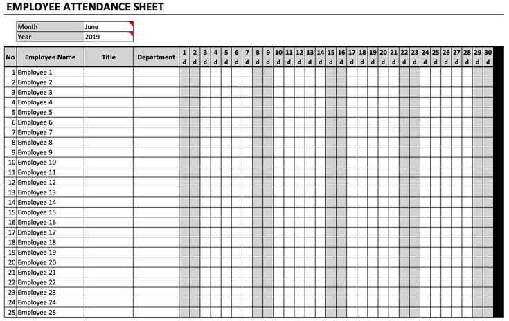 Free Printable Employee Attendance Calendars In 2021-2021 Employee Vacation Calendar Excel