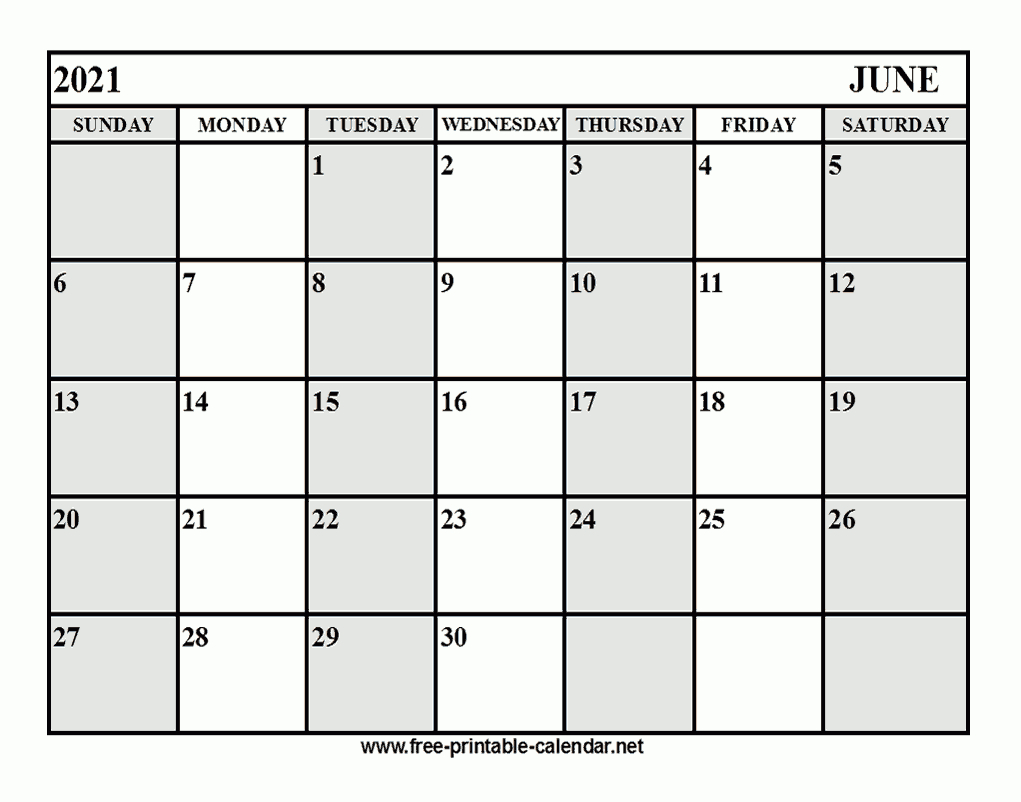 Free Printable June 2021 Calendar-2021 Fill In Free Printable Calendar