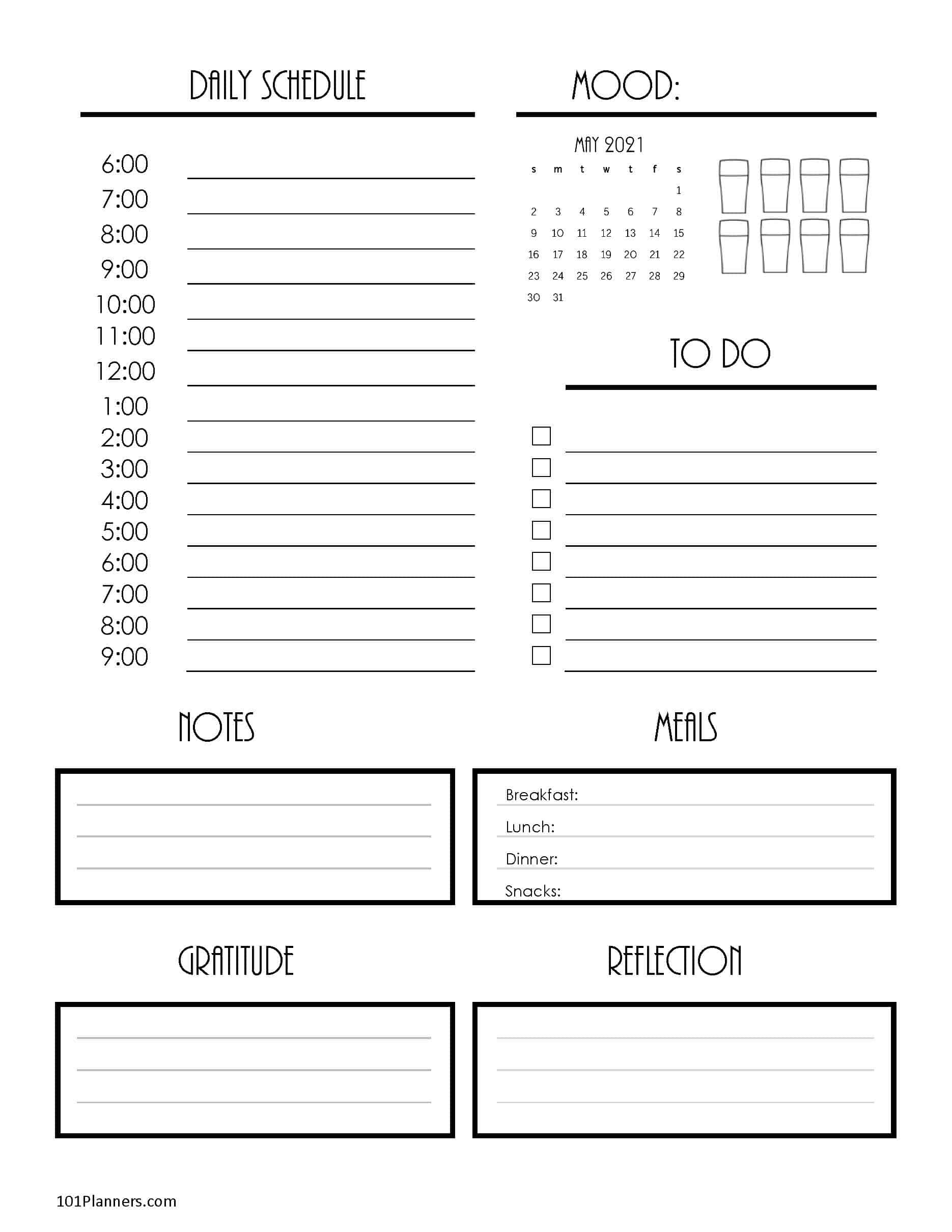 Free Printable May 2021 Calendar | Customize Online-2 Page 2021 Free Printable Planner Calendar