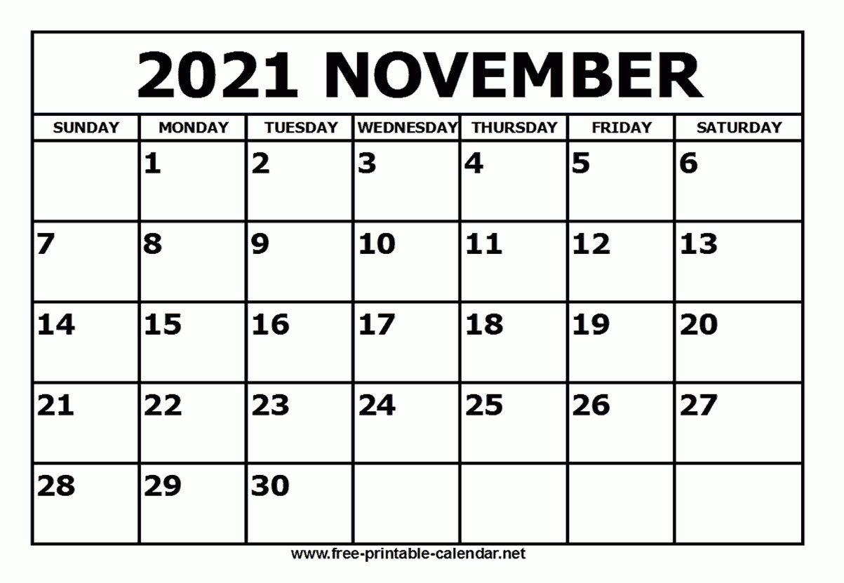 Free Printable November 2021 Calendar-List Of Festivals 2021 To Print Out