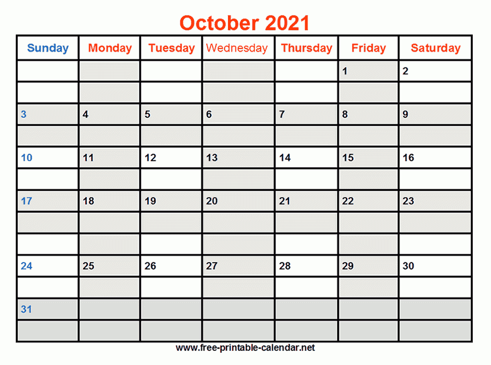 Free Printable October 2021 Calendar-Oct Calendar 2021 Beta Calendars