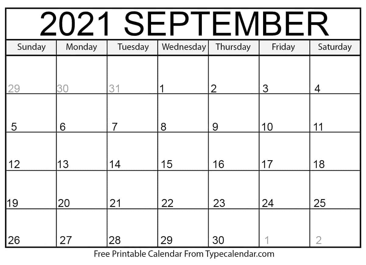 Free Printable September 2021 Calendars-2021 Monthly Fill In Calendars