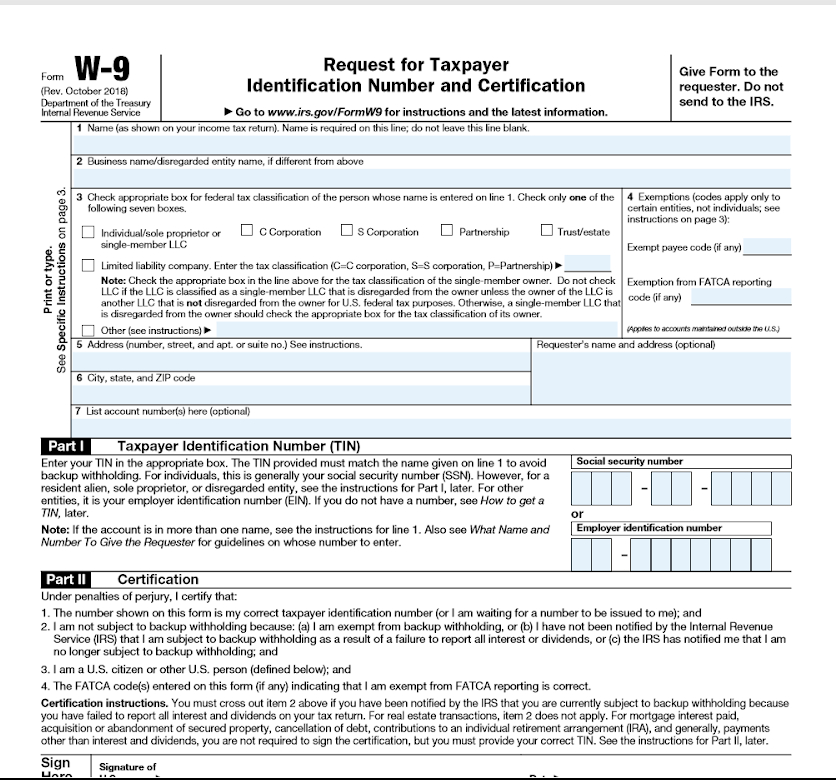 Free Printable W9 Form From Irs - New Printable Form-Free Printable W9 For 2021