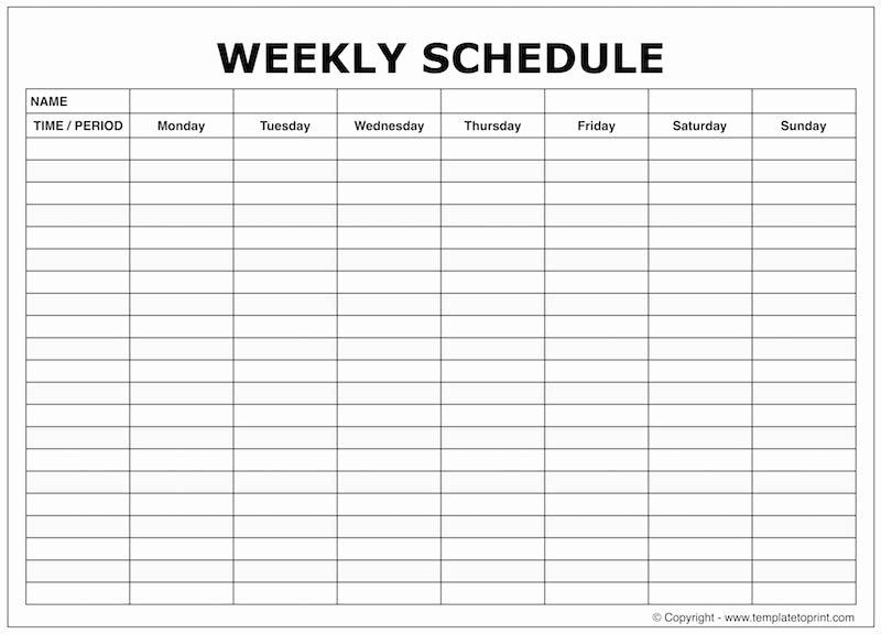 Free Printable Weekly Schedule Template Fresh Weekly-Sunday-Saturday Monthly Calendar Template