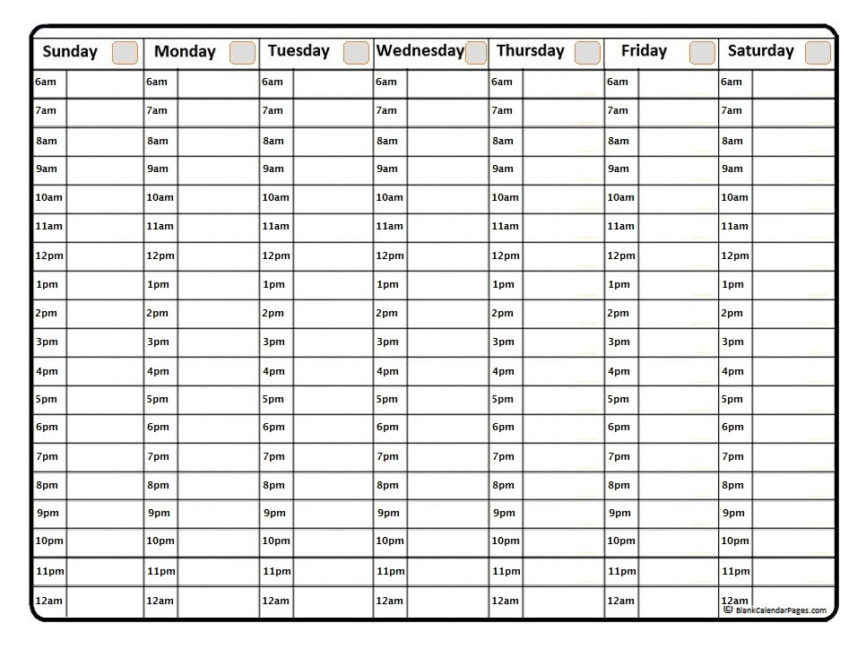 Free Weekly Planner Template (Printable, Pdf, Word)-2021 Calendar Printable Half-Hourly