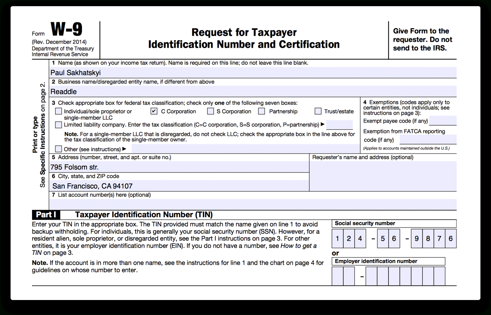 How To Fill Out Irs Form W-9 2017-2018 | Pdf Expert-Printable Blank W 9 Forms Pdf 2021