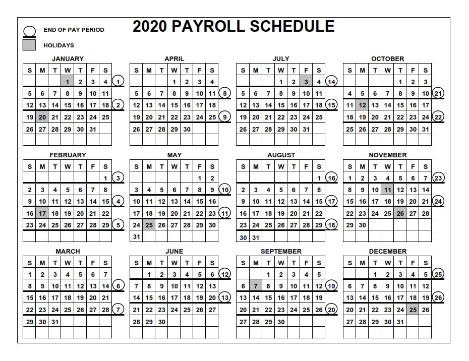 Payroll Calendar 2021 Semi Monthly Calendar Template Printable