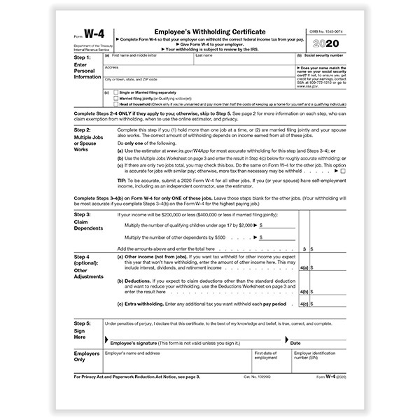 Irs W-4 Form | Hrdirect-New I 9 Form Print 2021