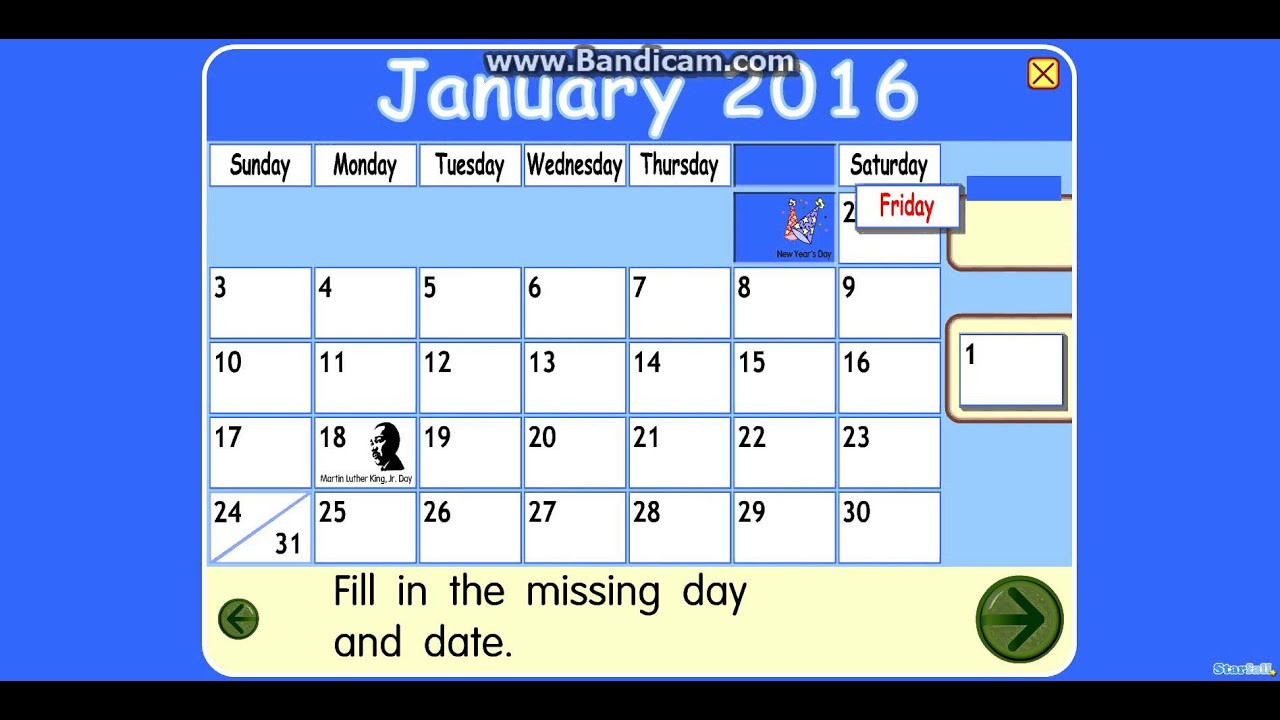 January 2016 Is Here - Youtube-June 2021 Calendar Starfall