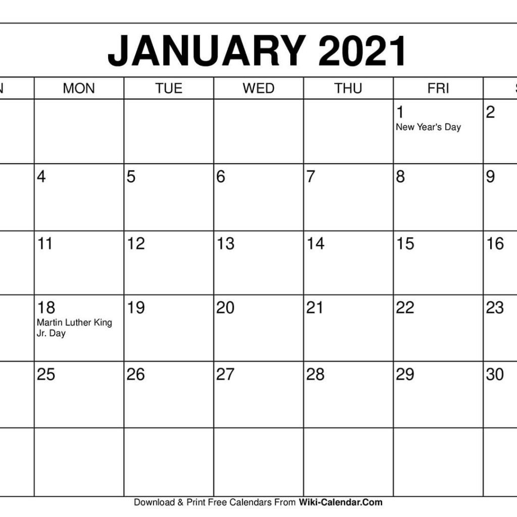 January 2021 Calendar Print Out | Qualads-January 2021 Calendar Nz Printable