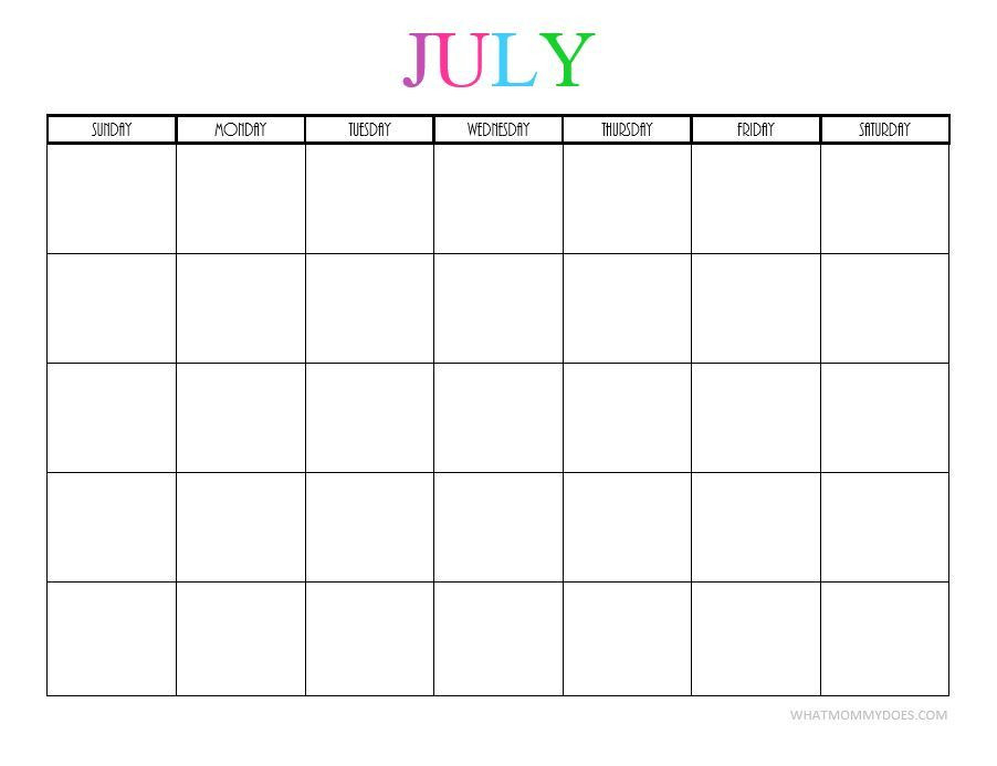 July Free Printable Fill In Calendar - Free Printable-Fill In Monthly Calendar March 2021
