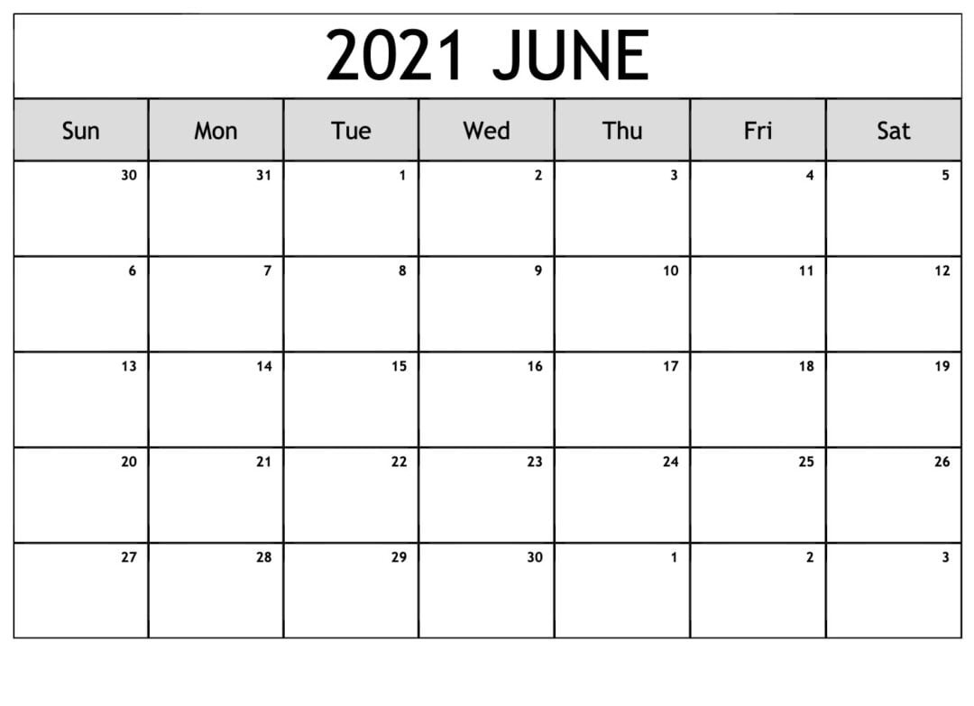 June 2021 Calendar Template With Notes - Thecalendarpedia-June 2021 Calendar Printable Template