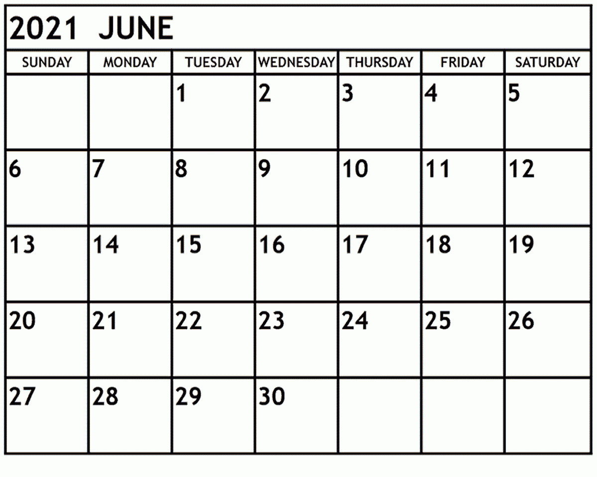 June 2021 Calendar With Holidays | Printable Calendars 2021-Free Monthly Calendar May And June 2021 Printable