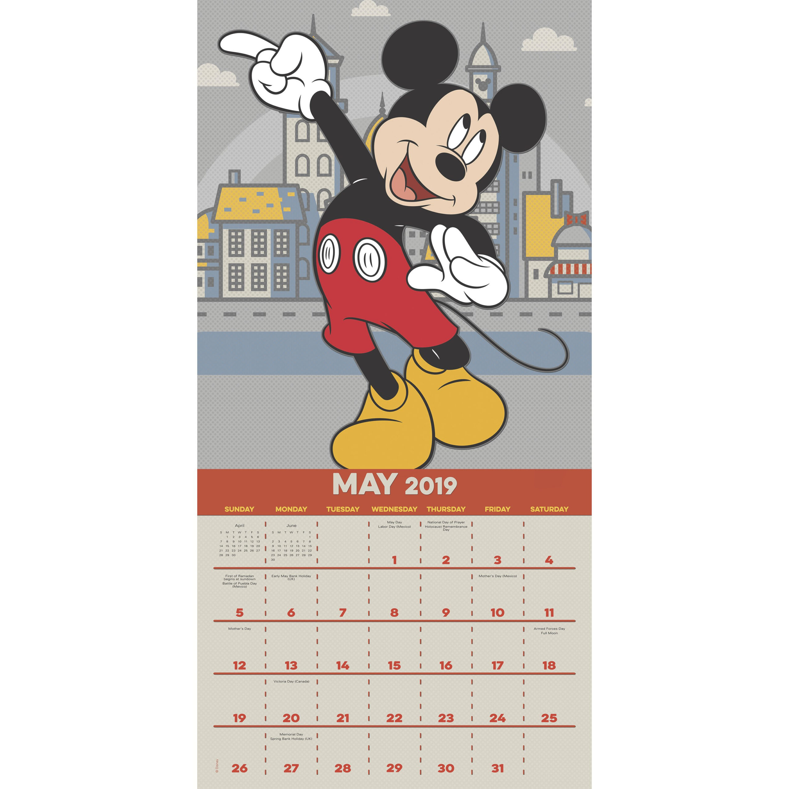 Mead® Disney Mickey Mouse 2019 Monthly Wall Calendar, 12-Free Mickey Mouse Calander For 2021