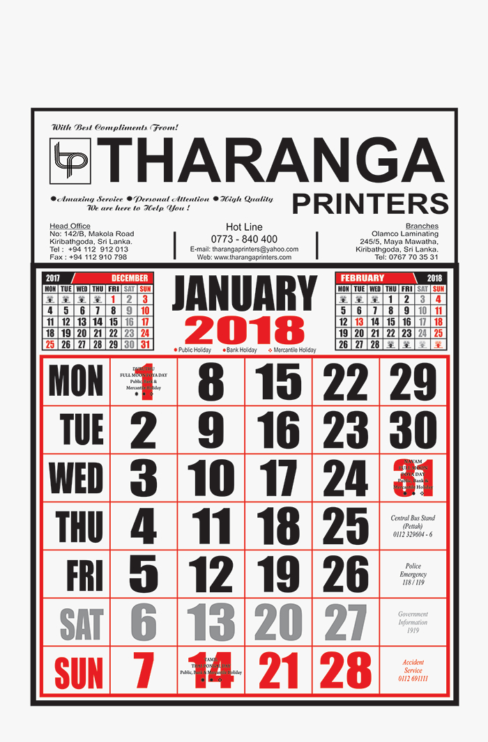 Mercantile Holidays In Sri Lanka | 2018 Calendar Printable-Calendar 2021 Sri Lanka Merchantile Holidays