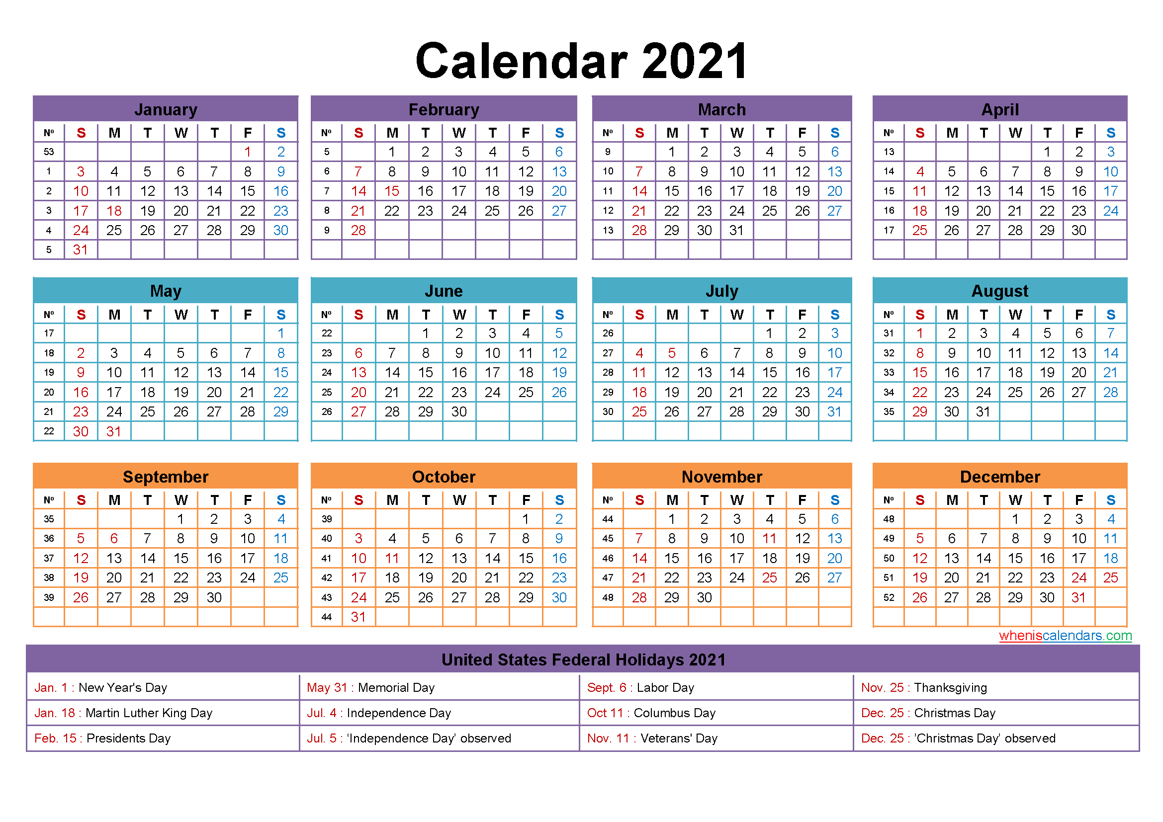 Mini Desk Calendar 2021 Free Printable-Free Monthly Calendar 2021
