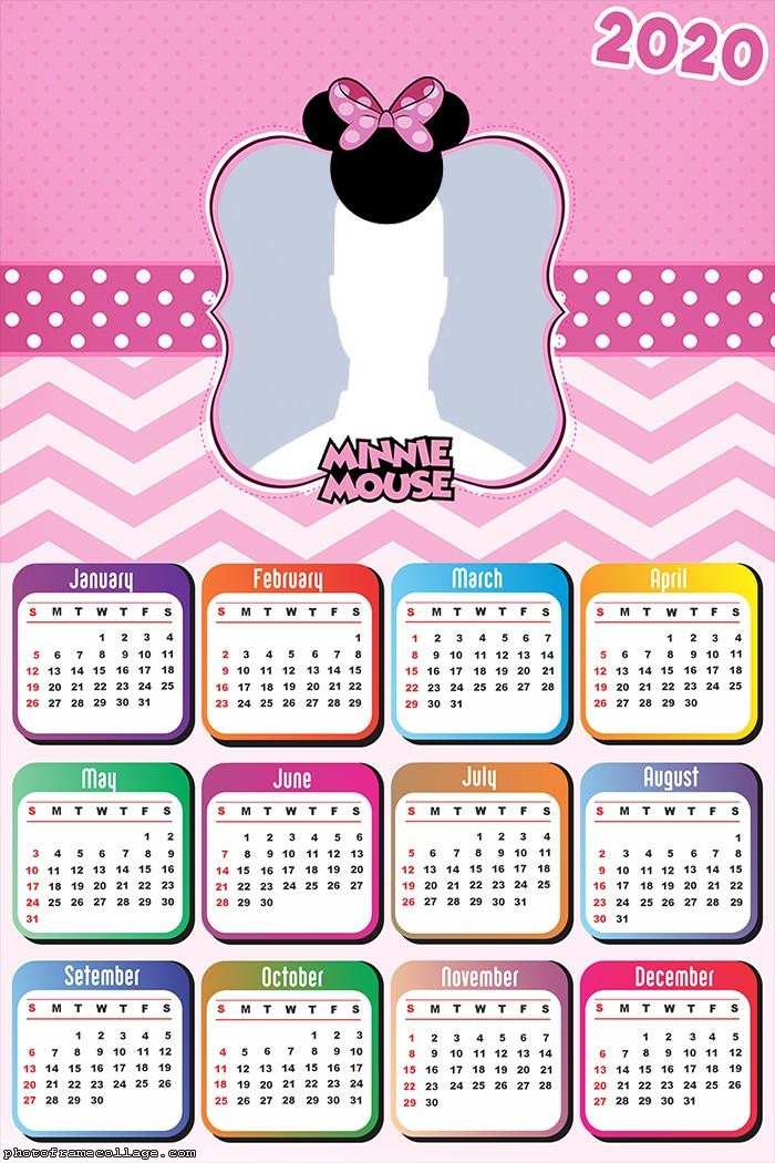 Minnie In Pink: Free Printable 2020 Calendar. - Oh My-Mickey Mouse Calendar February 2021 Free