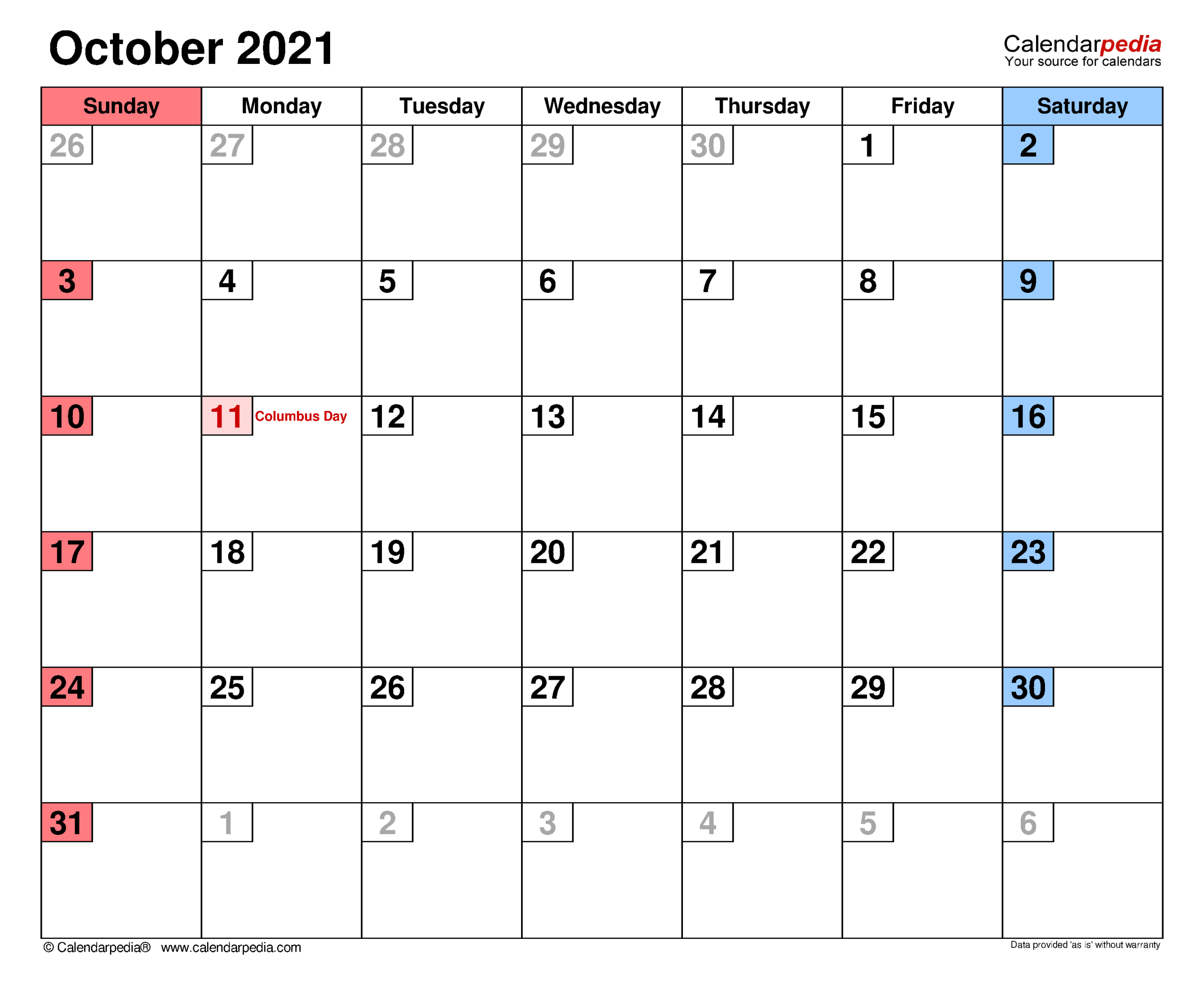 October 2021 Calendar | Templates For Word, Excel And Pdf-Oct Calendar 2021 Beta Calendars