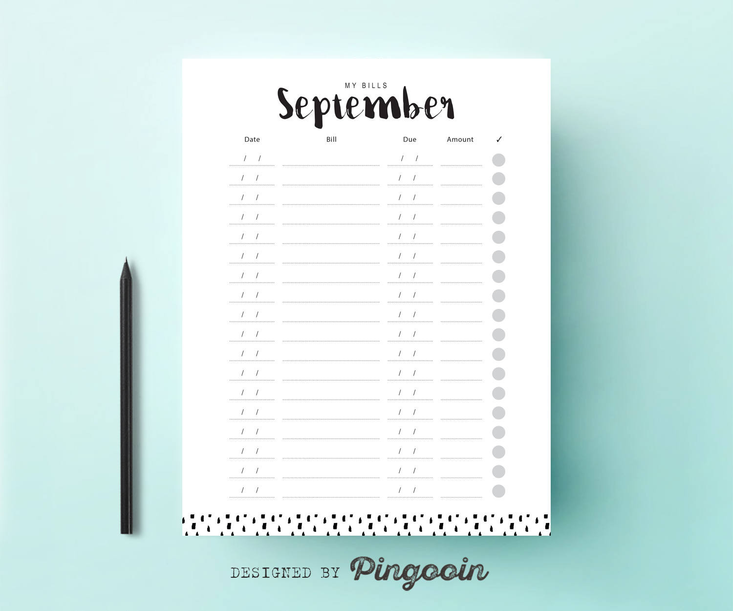 Planner 2021. Monthly Bill Tracker. Printable Bill-Monthly Bills 2021