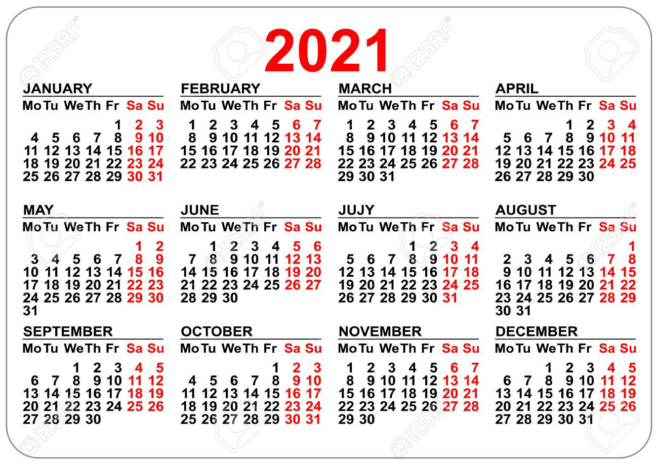 Pocket Calendar 2021 | Printable Calendars 2021-Free Printable 2021 Pocket Calendars