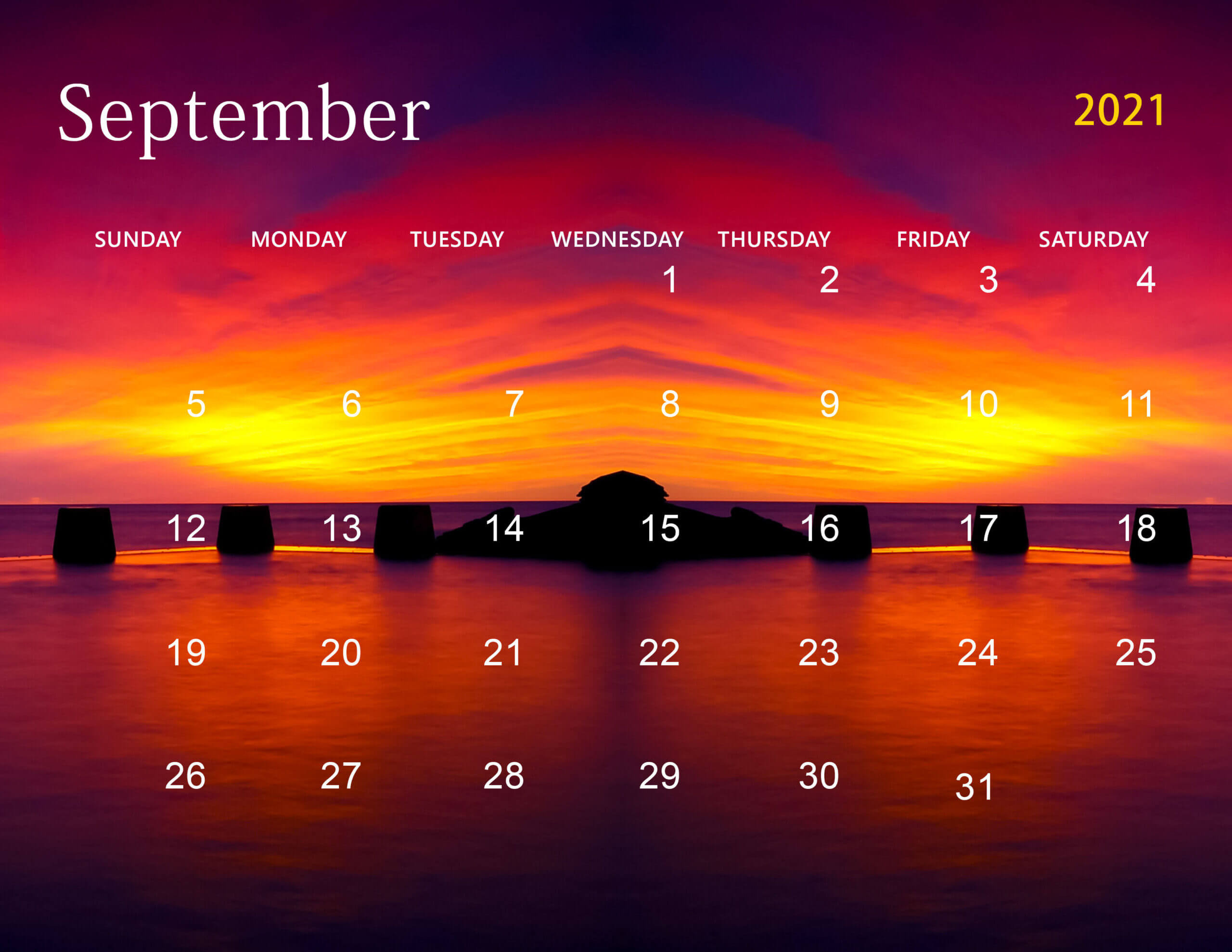 Print September 2021 Calendar Blank Template - Pdf, Word-2021 Vacation Schedule Form