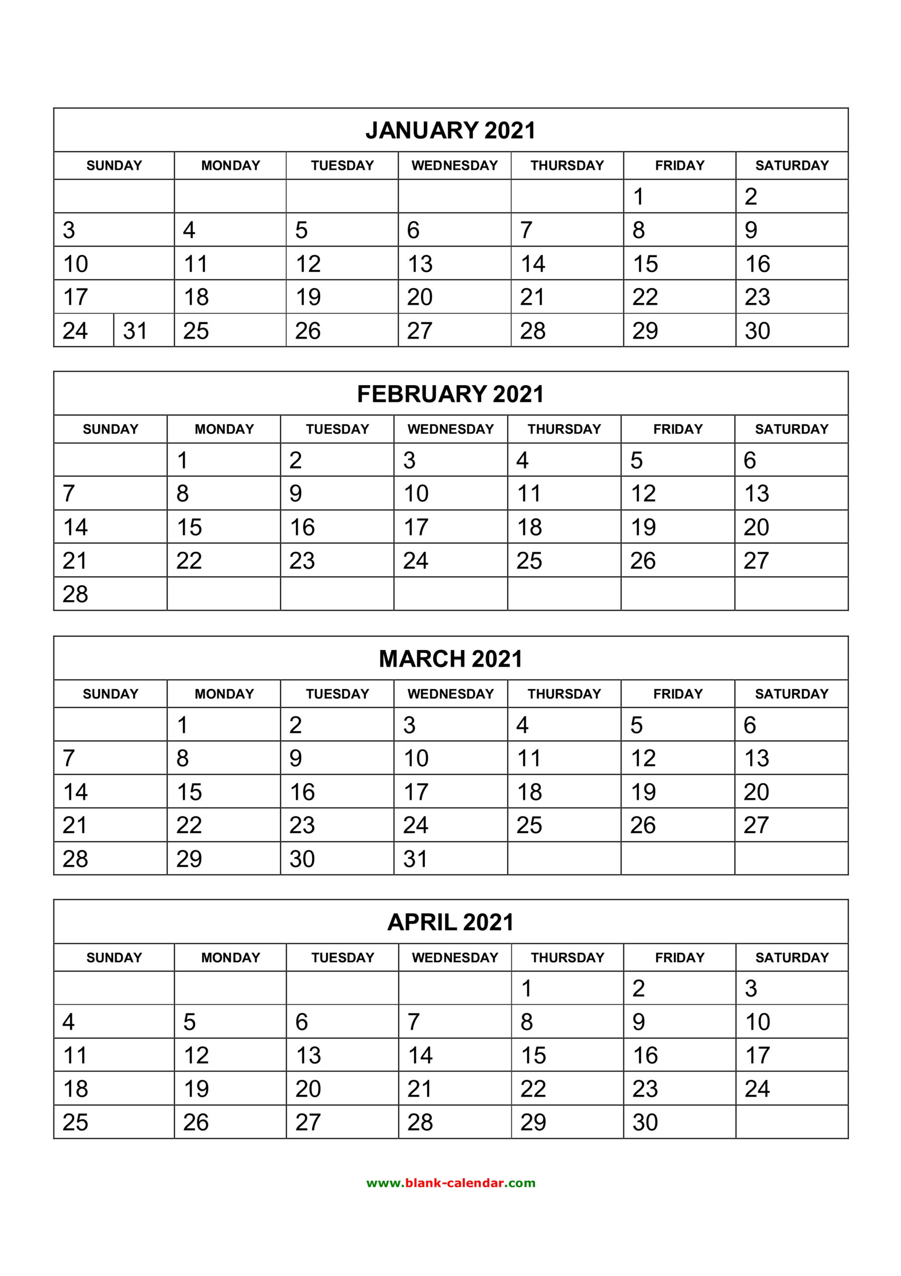 Printable 2021 Calendar 2 Months Per Page | 2021 Printable-2021 Printable Calendar By Month