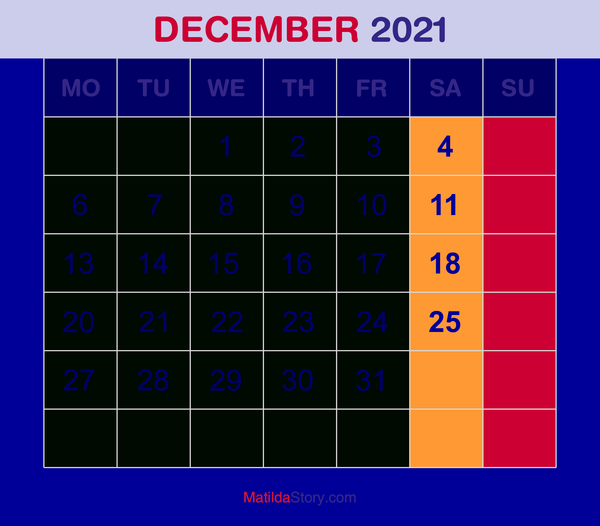 Printable 2021 Calendar Monthly | Free Letter Templates-2021 Printable Monthly Calendar Free