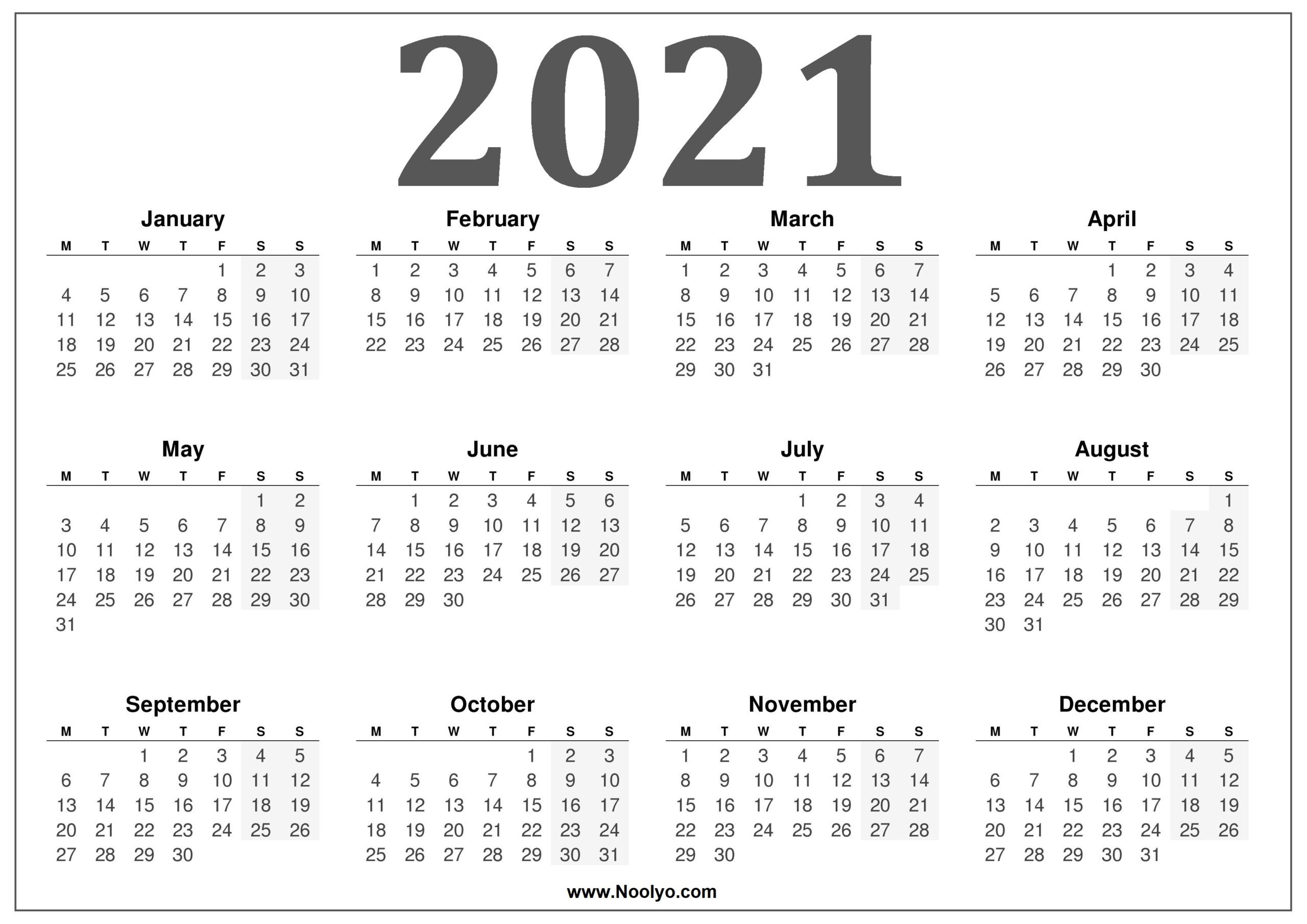 Printable 2021 Calendar Uk | Printable Calendars 2021-Free Printable Calendars 2021
