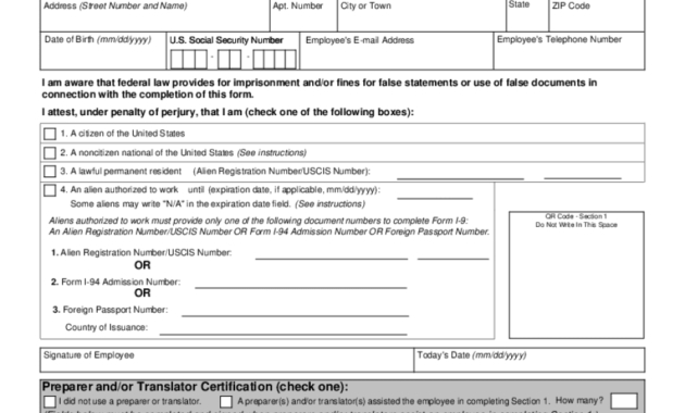 Printable Blank I-9 Form | Free Printable-Blank I-9 Form 2021