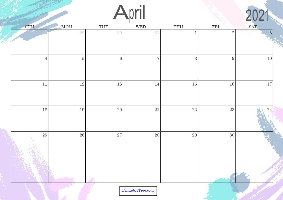 Printable Calendar April 2021 With Holidays Yearly, Monthly-April 2021 Calendar Printable Free