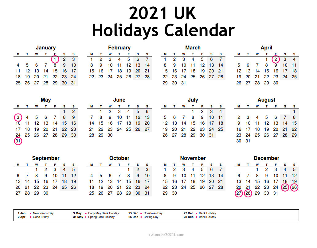 Printable Editable Calendar 2021 | Free Letter Templates-Free Vacation Calendar 2021