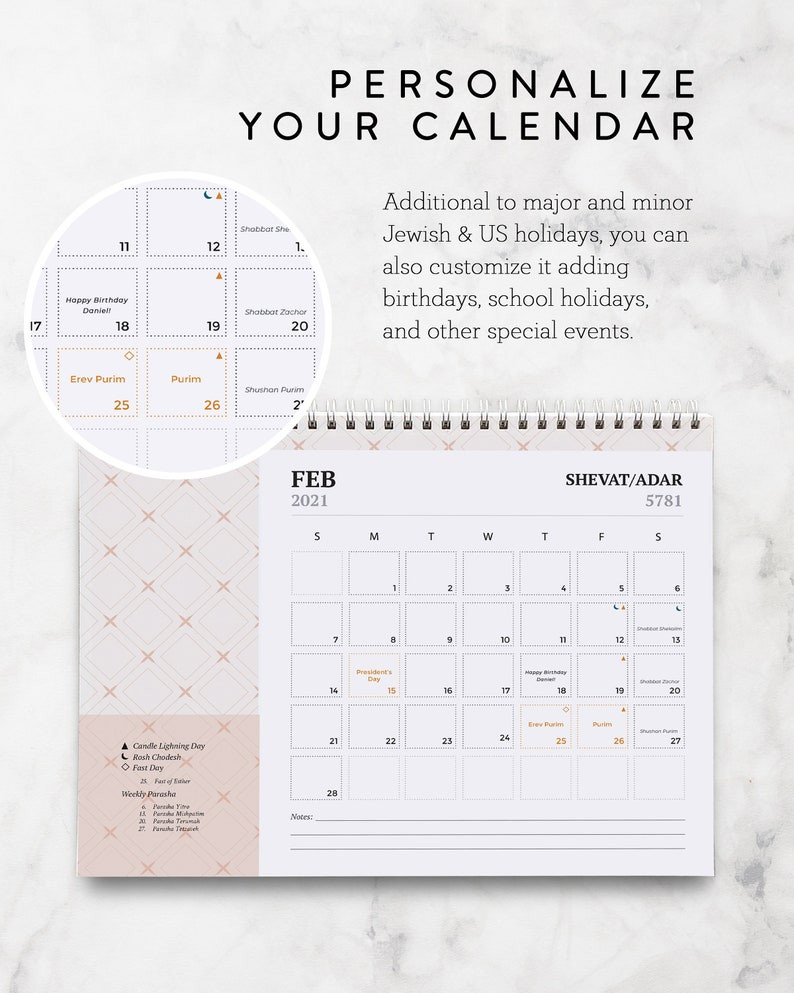 Printable Jewish Calendar 2021 | Free Letter Templates-2021 Printable Calendar With Jewish Holidays Pdf