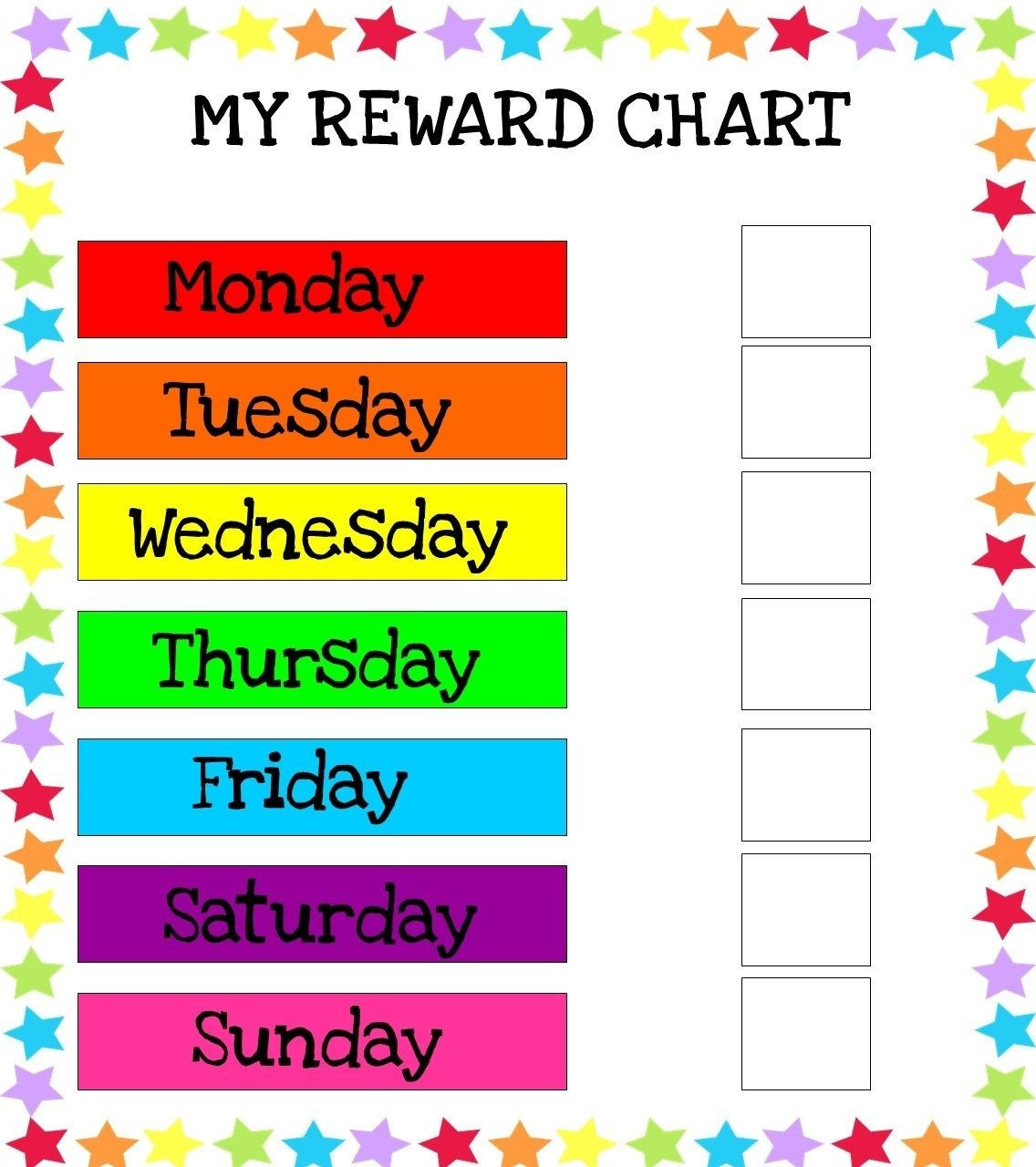 Printable Monday Through Friday Chart In 2020 | Reward-Free Monday Through Friday August 2021 Calendar