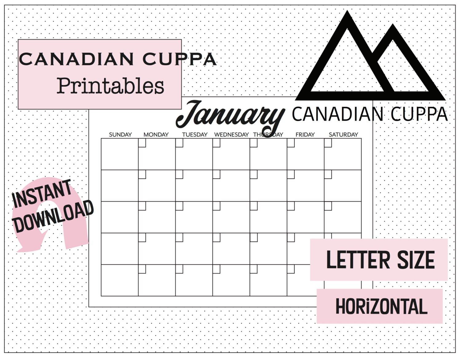 Printable Pdf Blank Calendar 12 Months Sunday To Saturday-Sunday-Saturday Monthly Calendar Template