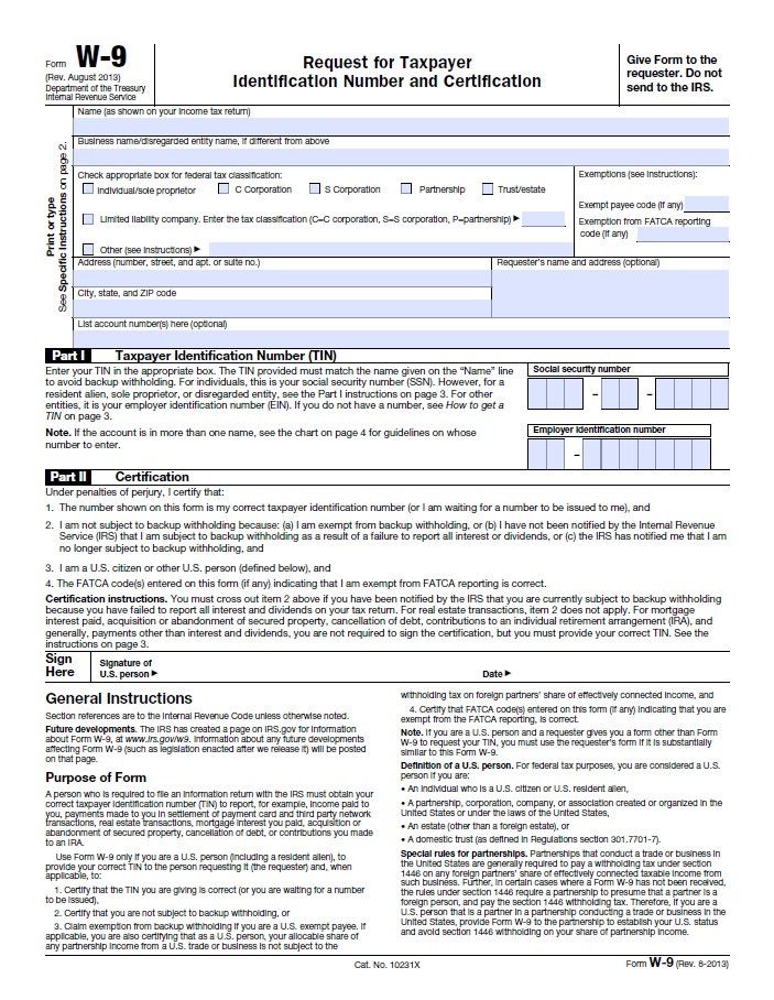 Printable W 9 Forms That Are Decisive | Clifton Blog-Blank W 9 To Print 2021