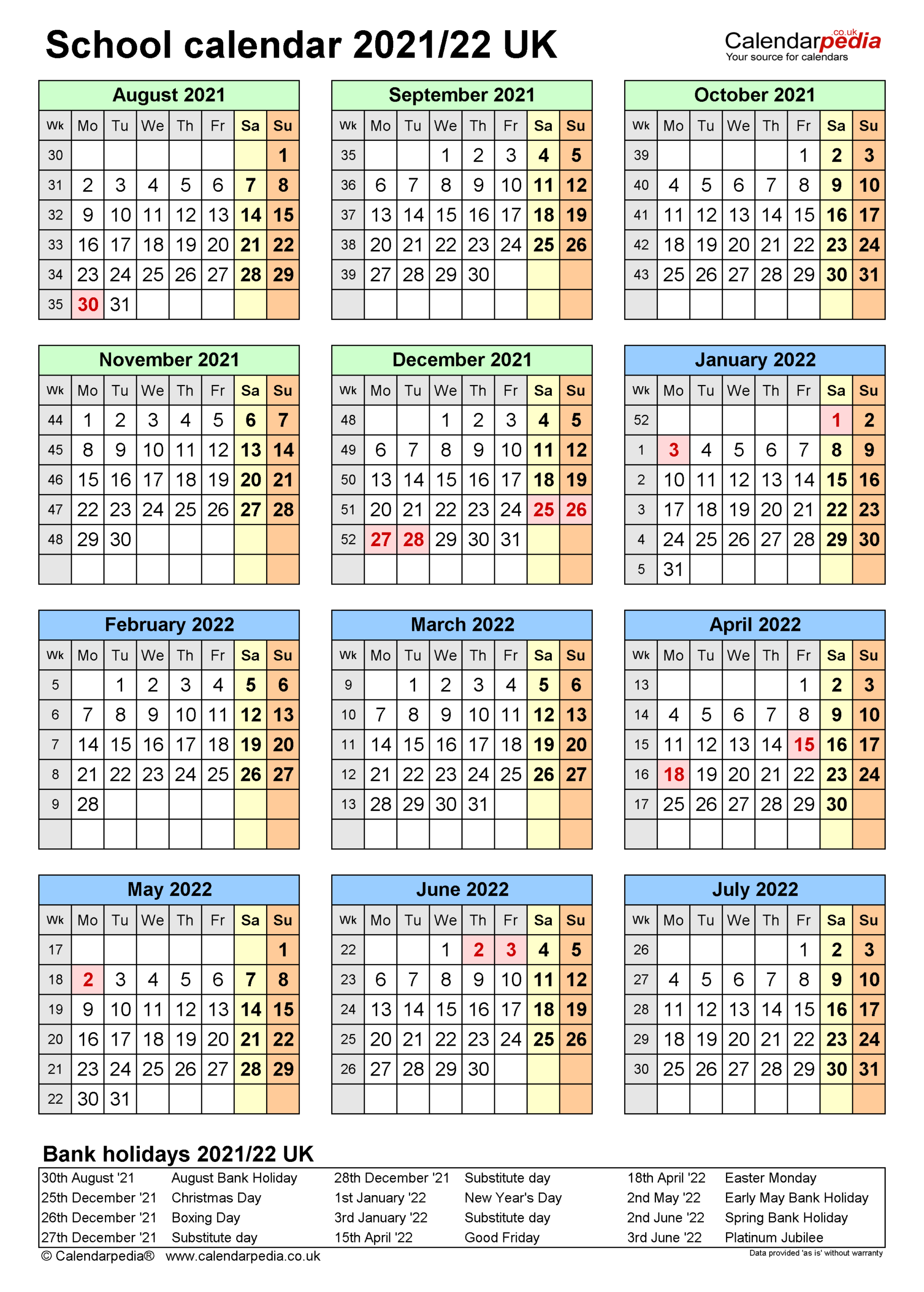 School Calendars 2021/22 Uk - Free Printable Pdf Templates-Sarawak School Calendar 2021