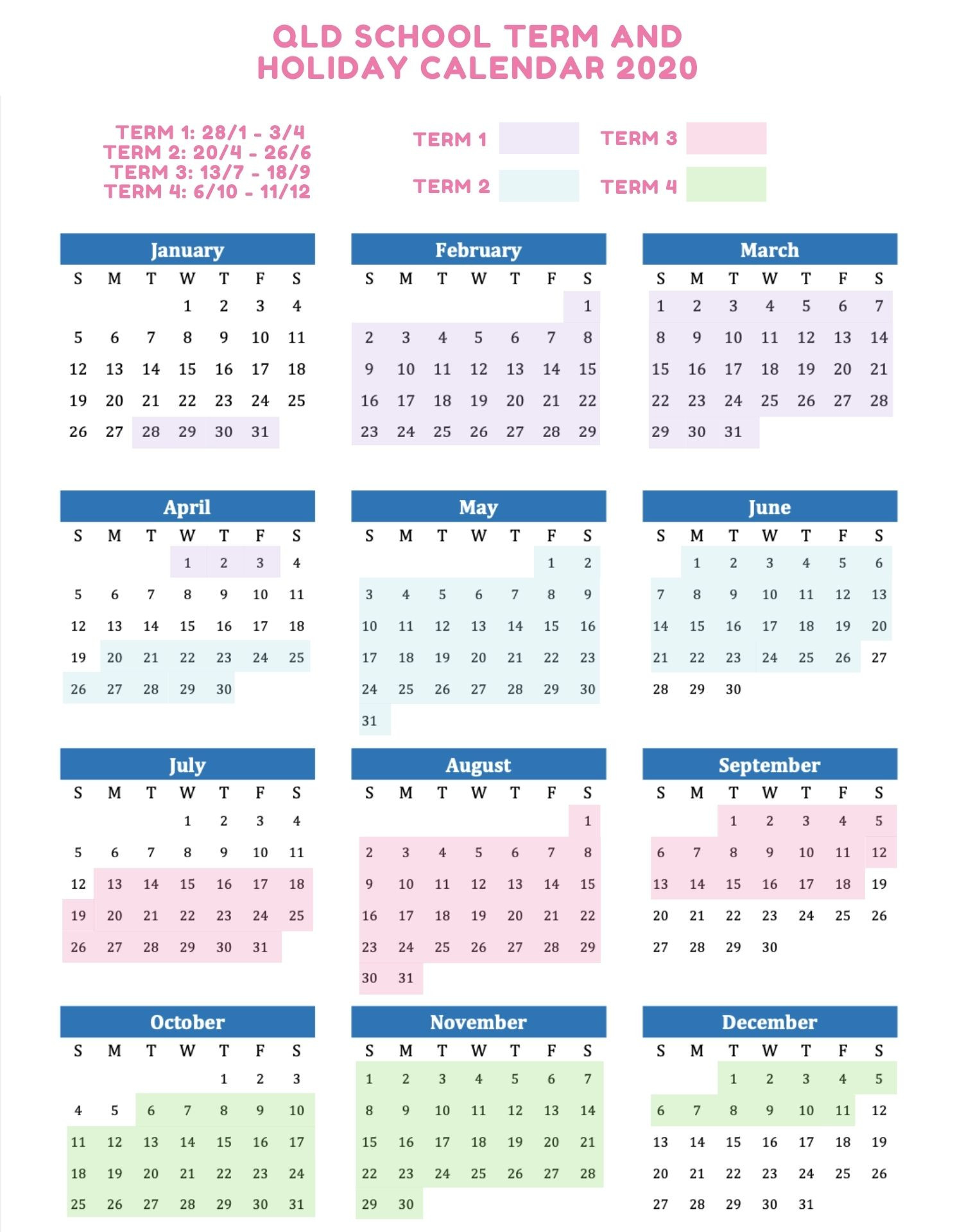 School Holidays And Term Dates Australia 2020/2021-Qld School Calendar 2021