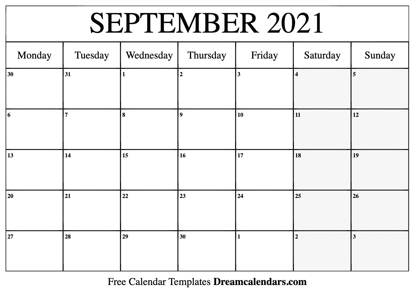 September 2021 Calendar | Free Blank Printable Templates-Free Printable Calendar 2021 September
