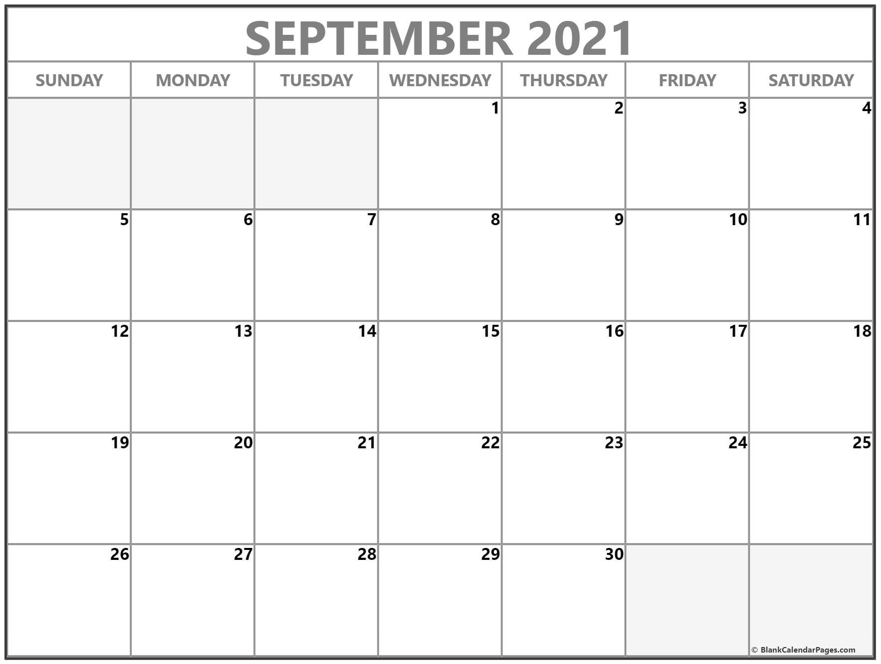 September 2021 Calendar | Free Printable Calendar Templates-Daily Holiday Calendar September 2021