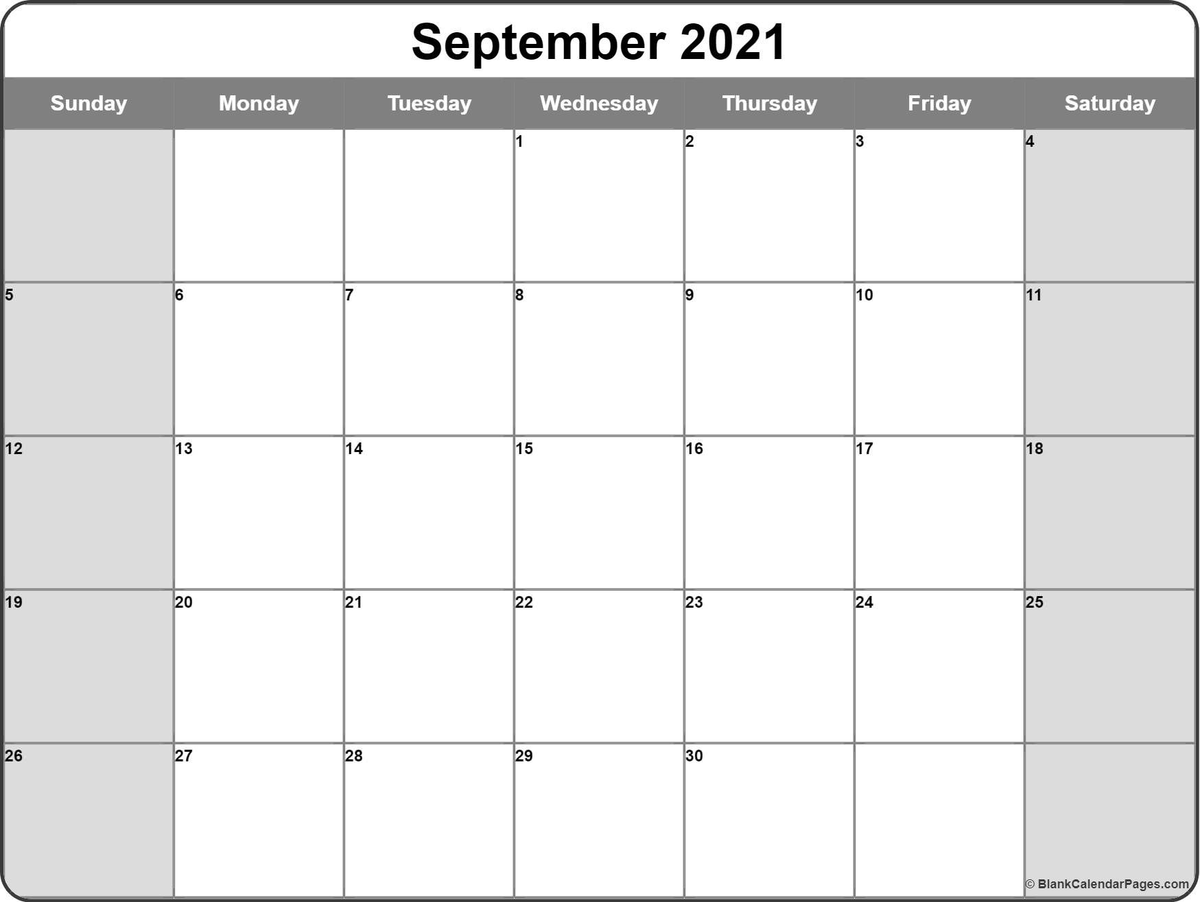 September 2021 Calendar | Free Printable Monthly Calendars-Free Printable Calendar 2021 September