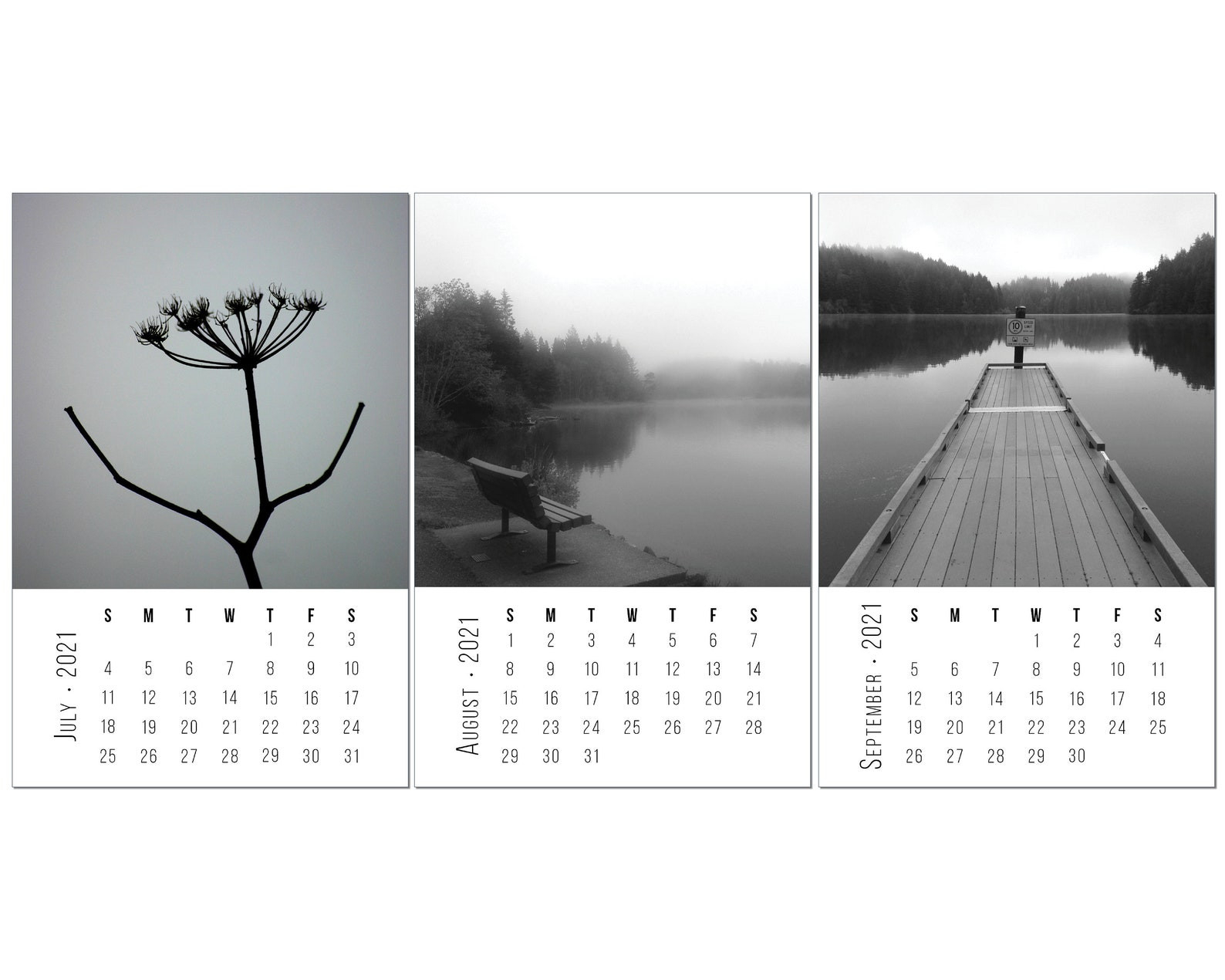 Shadow &amp; Light Desk Calendar For 2021-2022 Printable-Free Printable 4X6 Calendar 2021