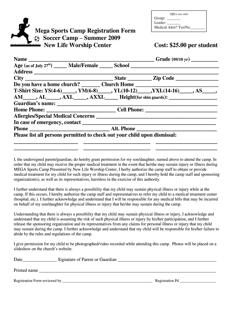 Soccer Camp Registration Form - Fill Out And Sign-2021 Summer Camping Calendar Printable