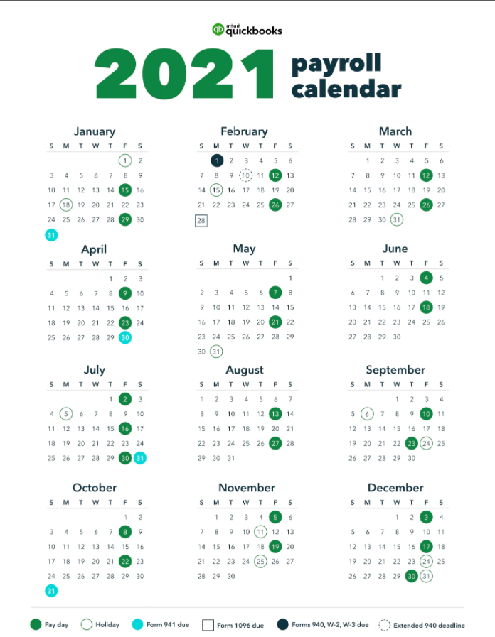 Billing Calendar 2021 | Calendar Template Printable