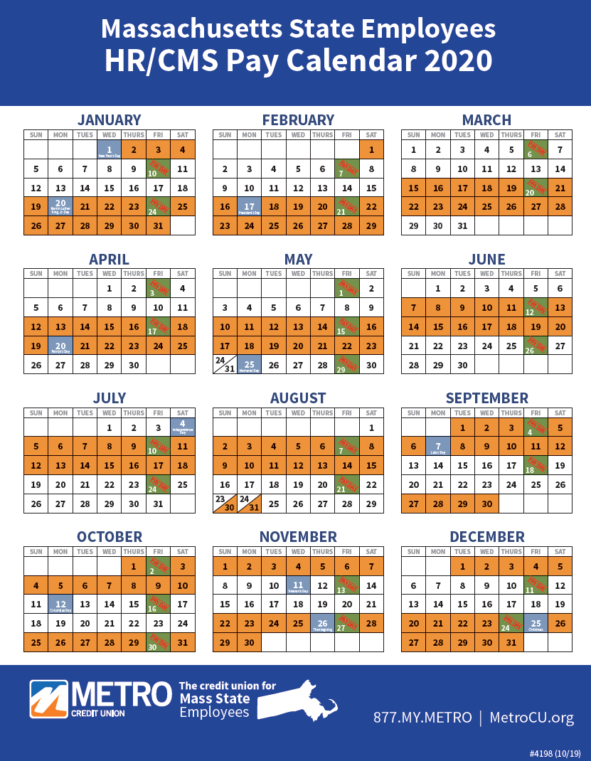 State Of Massachusetts Payroll 2020 &amp; 2021 | Payroll Calendar-Employee Vacation Schedule 2021