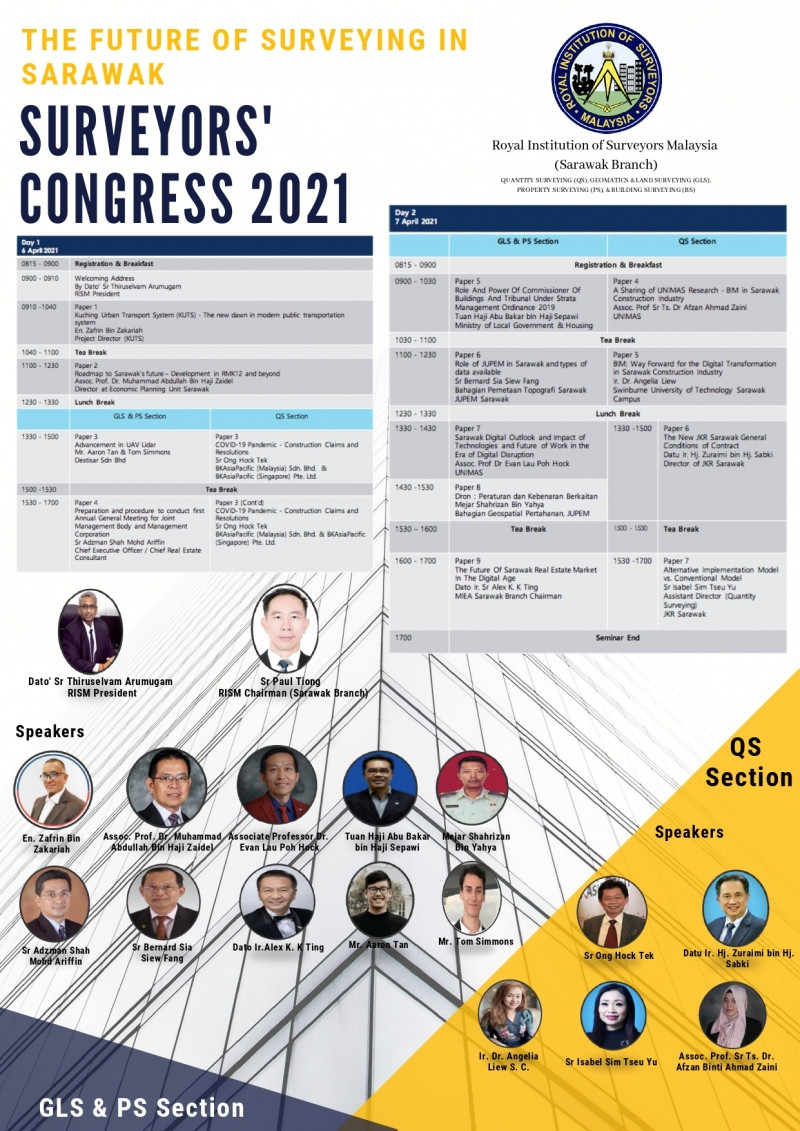 &quot;Surveyors' Congress 2021&quot; - The Future Of Surveying In-2021 Sarawak Calendar