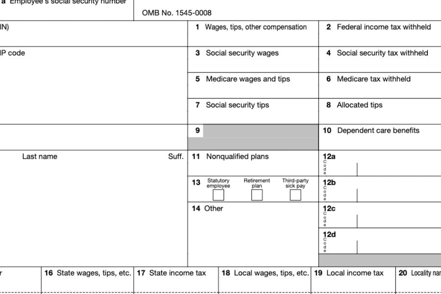 Taxes Withheld On Form W-2-2021 Free Printable Irs Forms W-9
